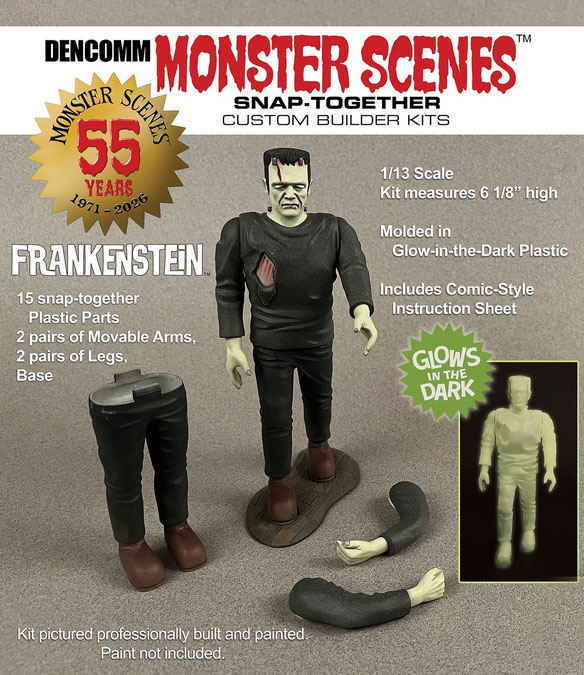 Dencomm Frankenstein Monster Scenes 1/13 Scale Snap Together Plastic Model Kit